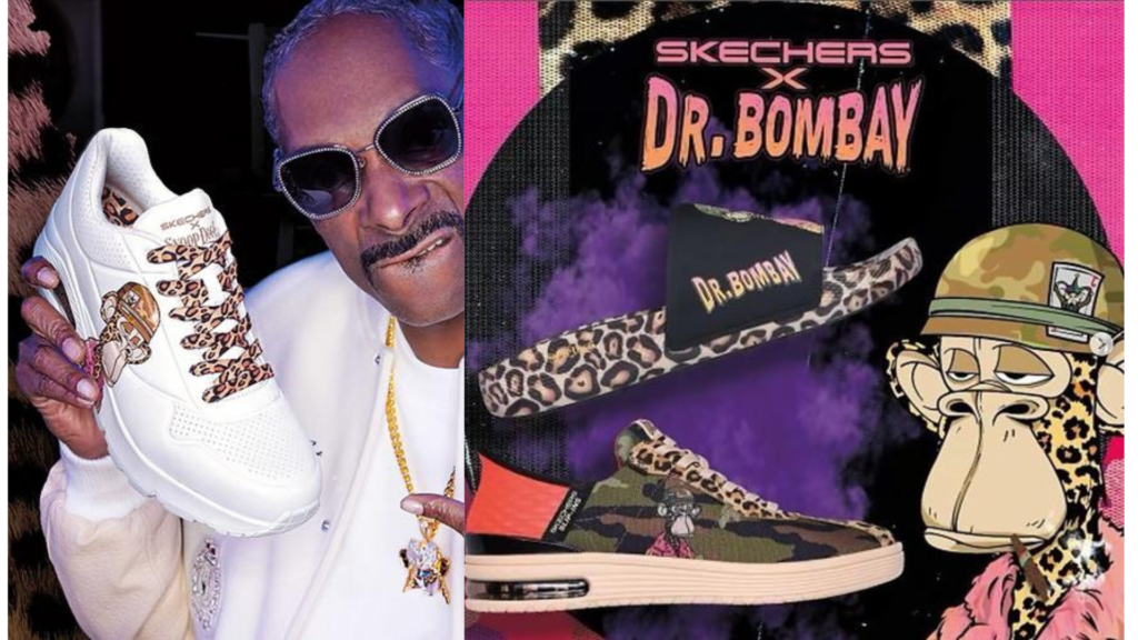 Snoop Dogg’s Bored Ape Drops Exclusive Sneaker Line Snoop Dogg & his Bored Ape shoe line Dr. Bombay in collaboration with Skechers